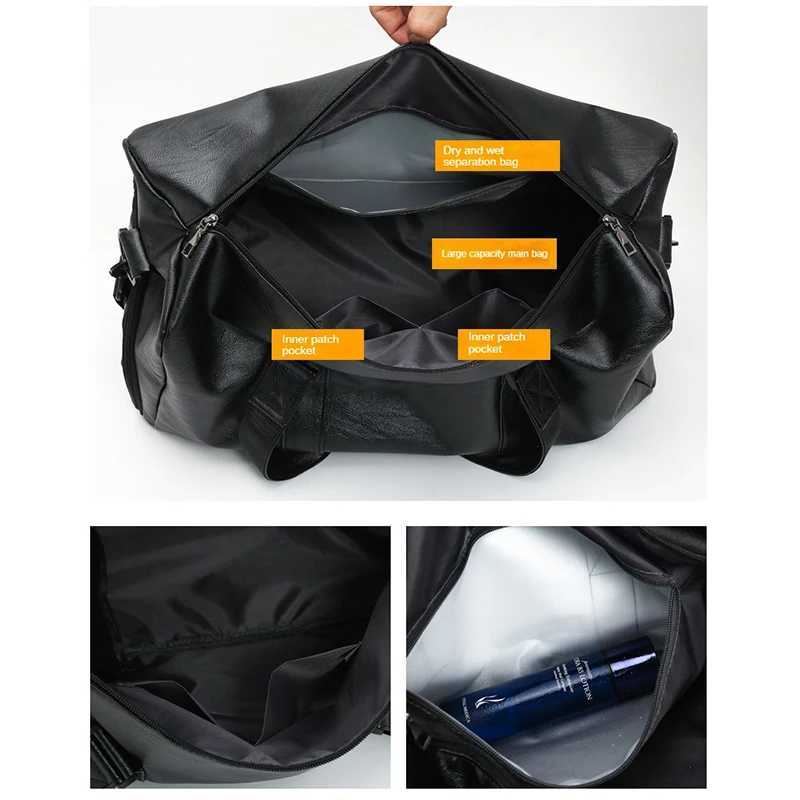 Cust Mens Fitness Sports Bag Duffel Oil Wax Pu Leather waterproof Swimming bag Travel Bag persality custizati Y251209
