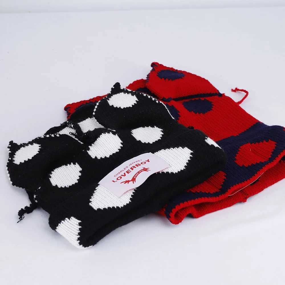 Luxury 2024 Winter Skullies Cute Women Wave point fox Hat Crochet Knitted Hat Costume Beanie Hats Women christmas Gift Hip-hop Cap Y251209