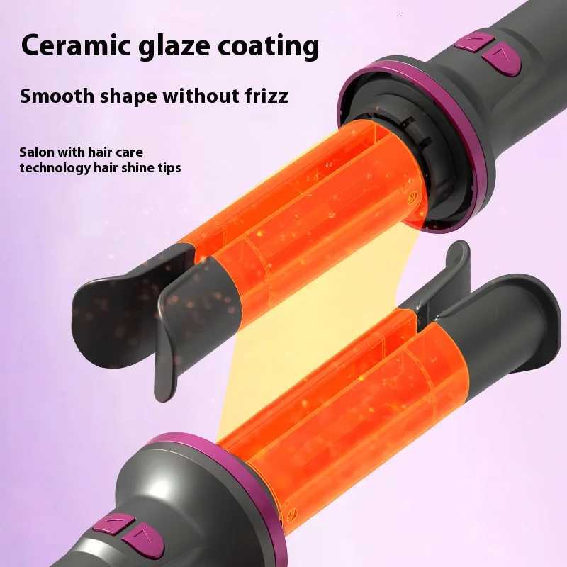 Automatic Curling Iron 32MM Double Slot Negative Ion Portable Hair Curler Constant Temperature Anti Hot Styler for TravelT251210