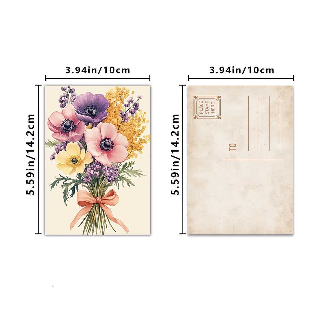 32pcs botanical and floral postcards ro decoration stickers brochure material souvenirs collectibles and mailing H251210