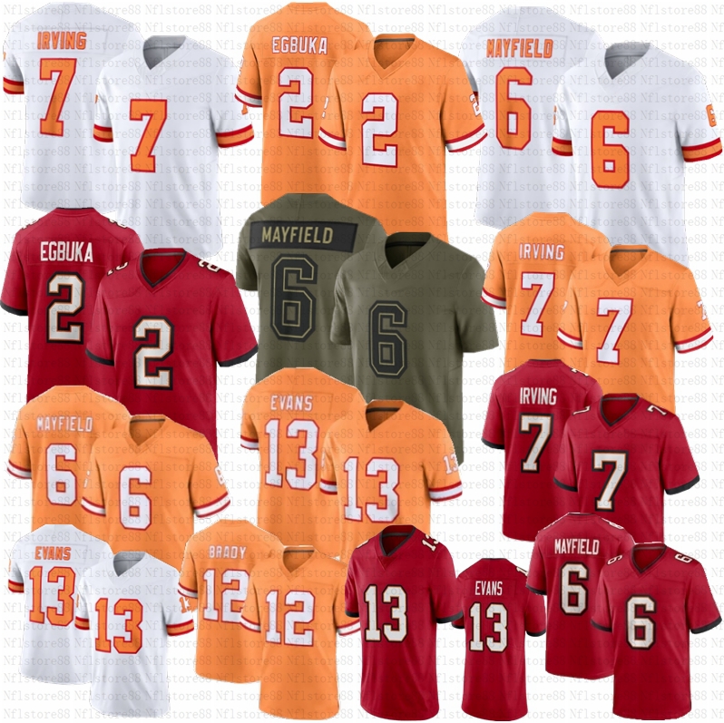 2025 New Baker Mayfield 2 Emeka Egbuka Mike Evans Bucky Irving Football Jersey Chris Godwin Jr Tom Brady Brooks Winfield Jr David Vita Vea Alstott Diaby Uguak Barber