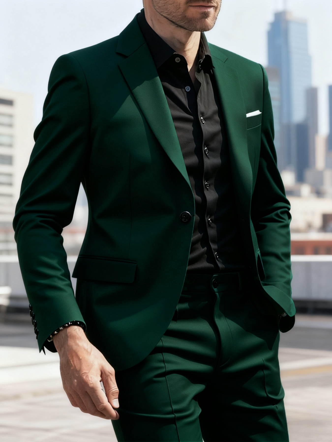 Men's Suits en's Beige Peak Lapel Suit 2-Piece Set - Slim Fit Blazer & Trousers Formal Business Wedding Outfit