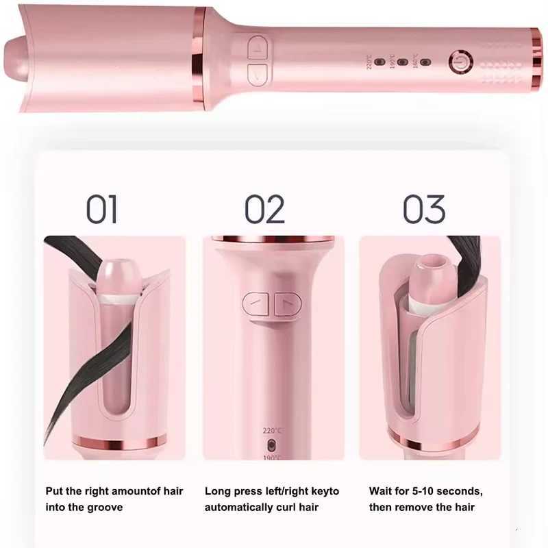 Automatic Hair Curler Hair Curling Iron Ceramic Rotating Hair Waver Magic Curling Wand Irons Hair Styling ToolsT251210