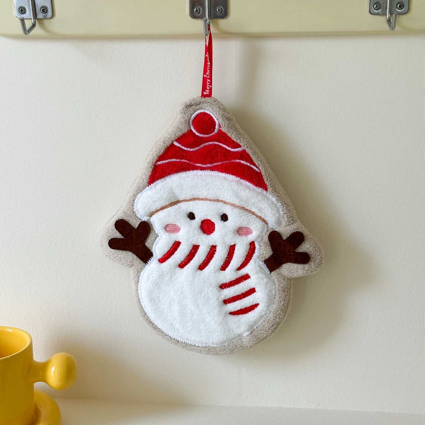 2025 New Cartoon Christmas Hand Towels - Cute Holiday Decorative Absorbent Towels for Kitchen Bathroom-5 Pieces C251210