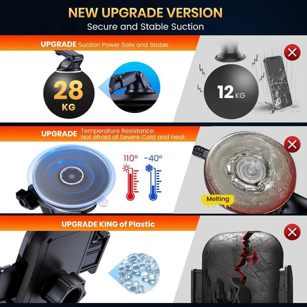 TOPK Universal Car Phone Holder 360Rotation Cell Phone Car Mount Stand for Air Vent Dashboard Windshield Suction for iPhones C251210