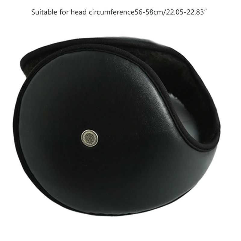 Adt Teens Waterproof Leather P Ear Warmer Winter Windproof Earmuff with Waterproof Leather Outer Cycling Skiing Keep Ear Y251210