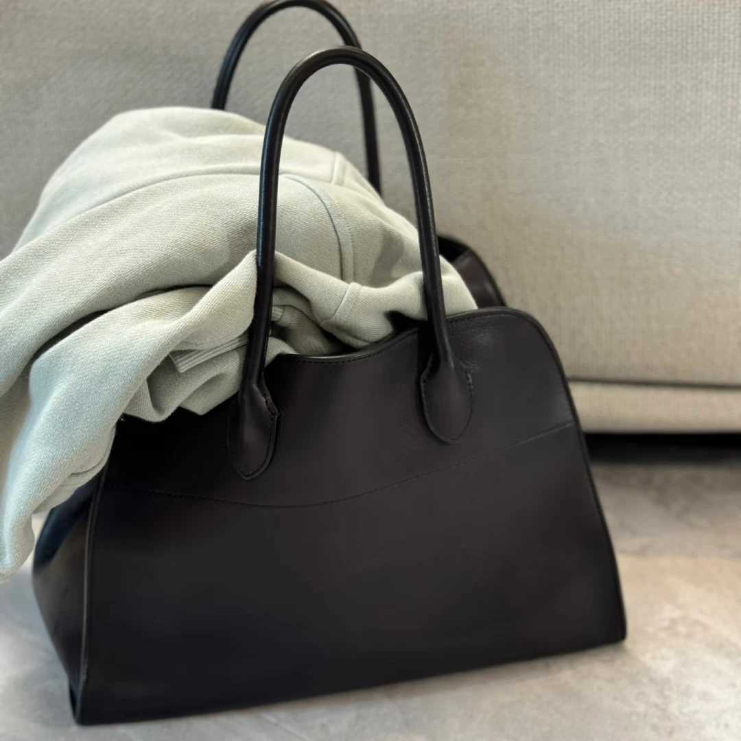 Soft B Cowhide Shoder Bag Margaux15 Quality Leather Large Capacity Casual Handbag Suede Margaux 15 Tote Bag Classic Y251209