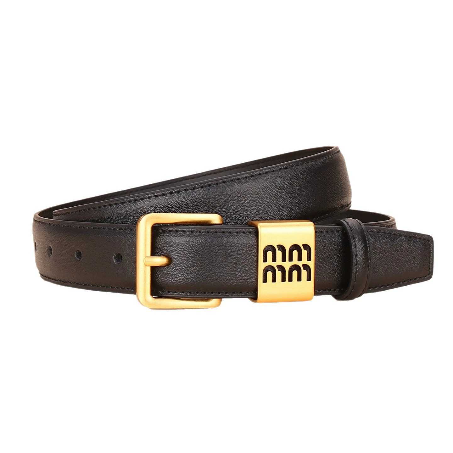 Luxury Genuine leather cowhide belt for women versatile decorative waist belt with a sense of design fashionable denim belt for ladie Y251210