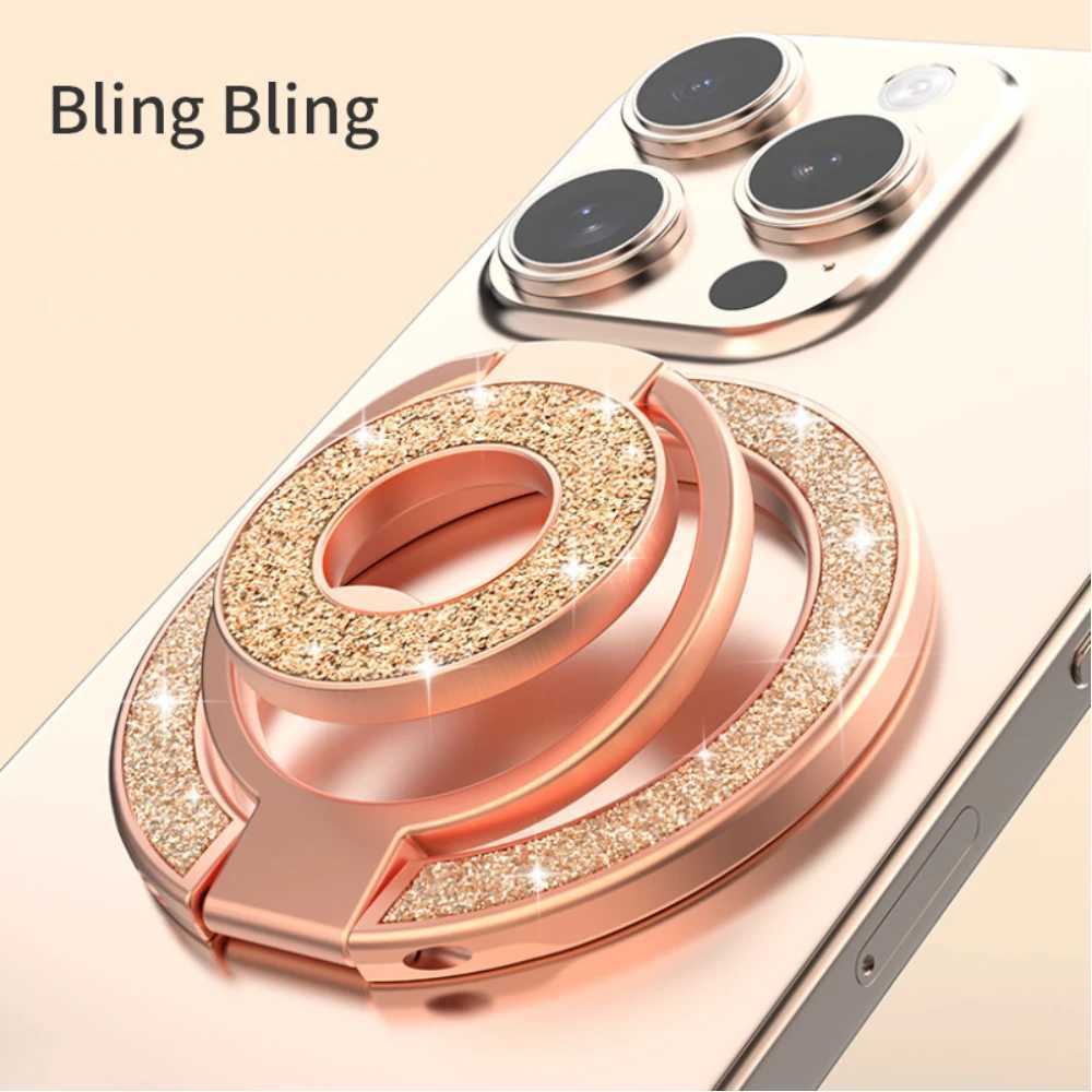 NEW Double-Sided Magnetic Phone Stand Ring Holder Kickstand Magnet Grip For iPhone 16 15 14 13 12 Pro Max Gym Car Holder C251210