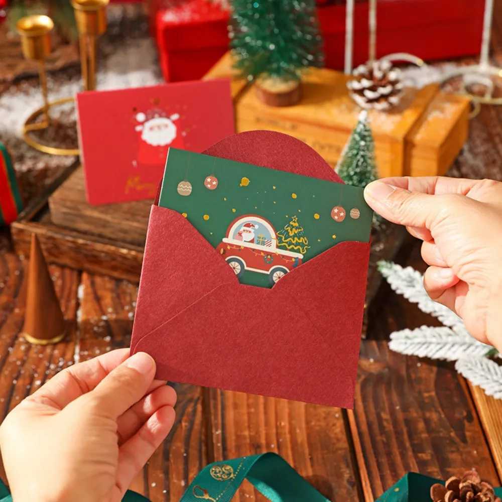 10set 115 x 170mm Christmas Greeting Cards For Invitation Merry Christmas Gift Card with Envelopes H251210