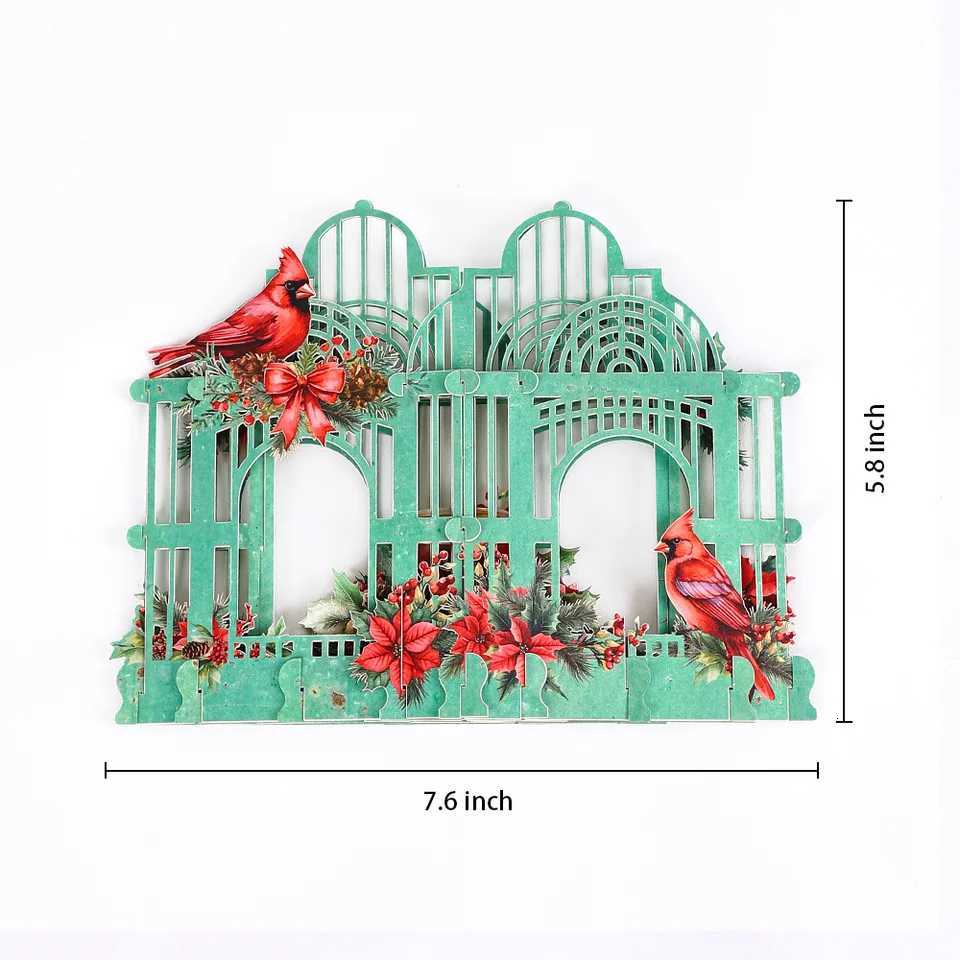 Christmas Poinsettia 3D Box Cardinalis Xmas Decoration Exquisite Holiday Supplies Gifts For Friends Lovers Parents H251210