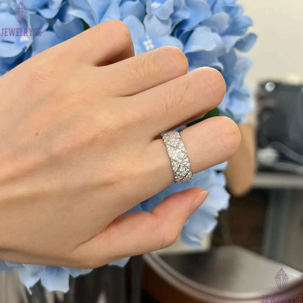 classic rhombus designer moissanite ring for women S925 silver luxury diamond cz zircon simple design engagement rings jewelry wholesale size ajustabl