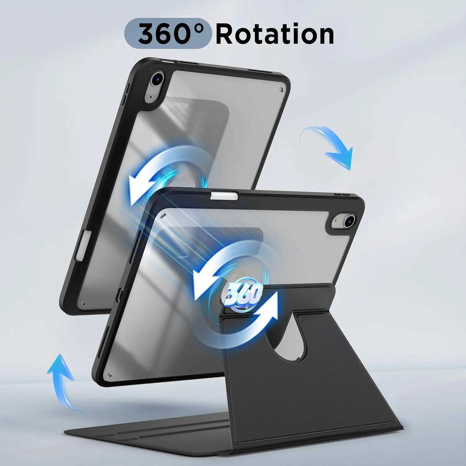 For iPad Air 4th 5th 109 Pro 11 M4 Air13 Magnetic Case For iPad 10 10th 102inch Air11 Mini 6 7 360 Rotating Detachable Cover H251210