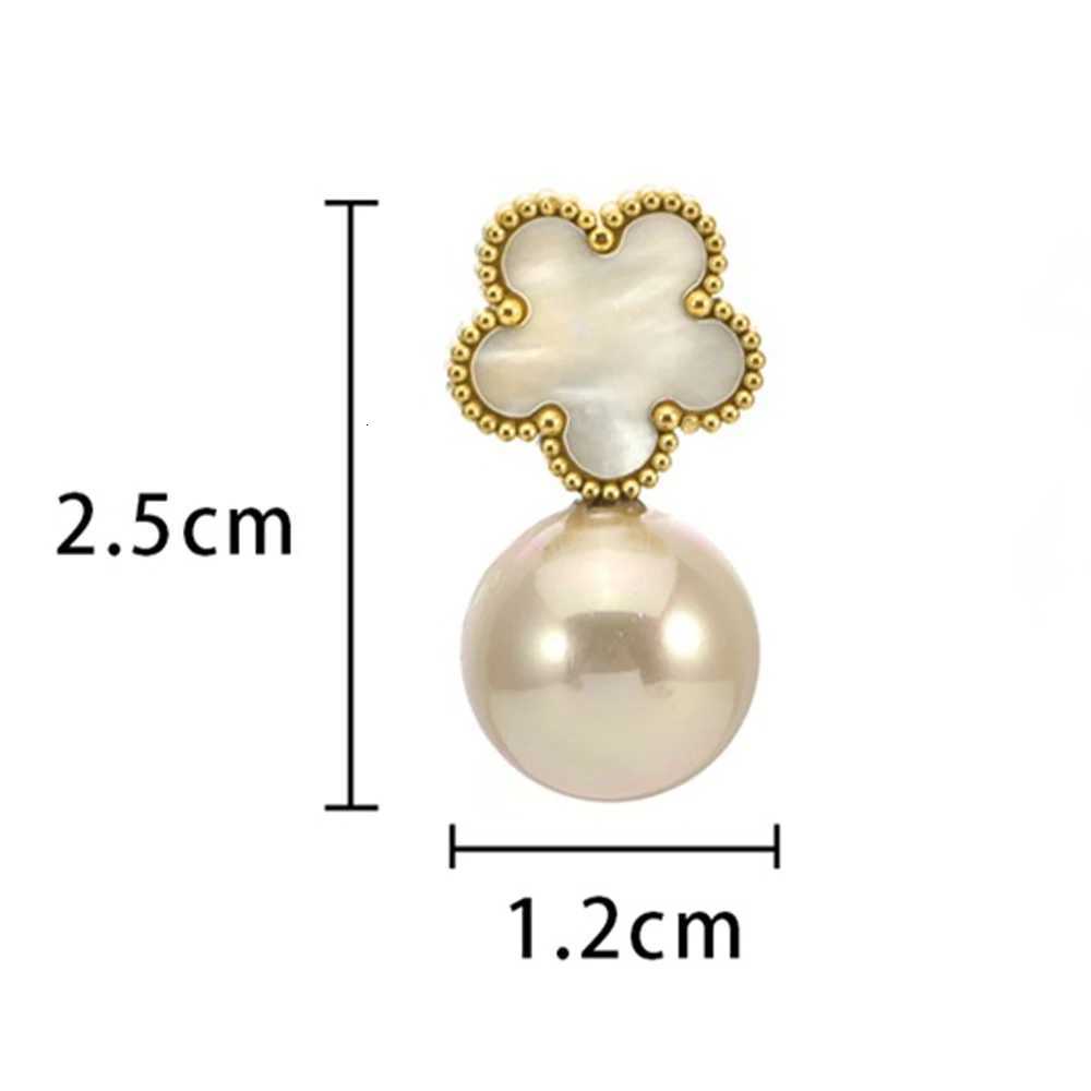 New Design Pearl Five wer Charms Ladies Drop Earrings Luxury for Wen Stainl Steel Party Jewelry Gift Y251210