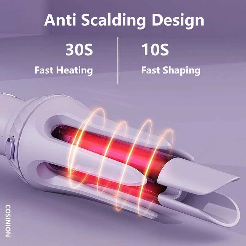 3 IN 1 Negative Ions 28mm 32mm Roll Automatic Hair Curler Heating Straight Hair Comb Electric Ceramic Curling Iron Hair StickT251210