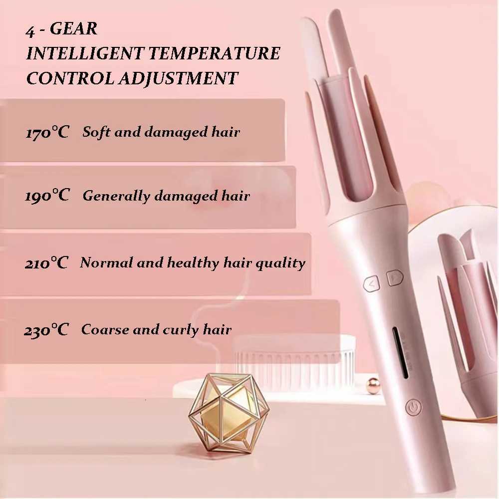 LR 32MM Auto Rotating Hair Curler Ceramic Hair Roller Professional Large Wave Curling Iron Electric Salon Styling ToolT251210