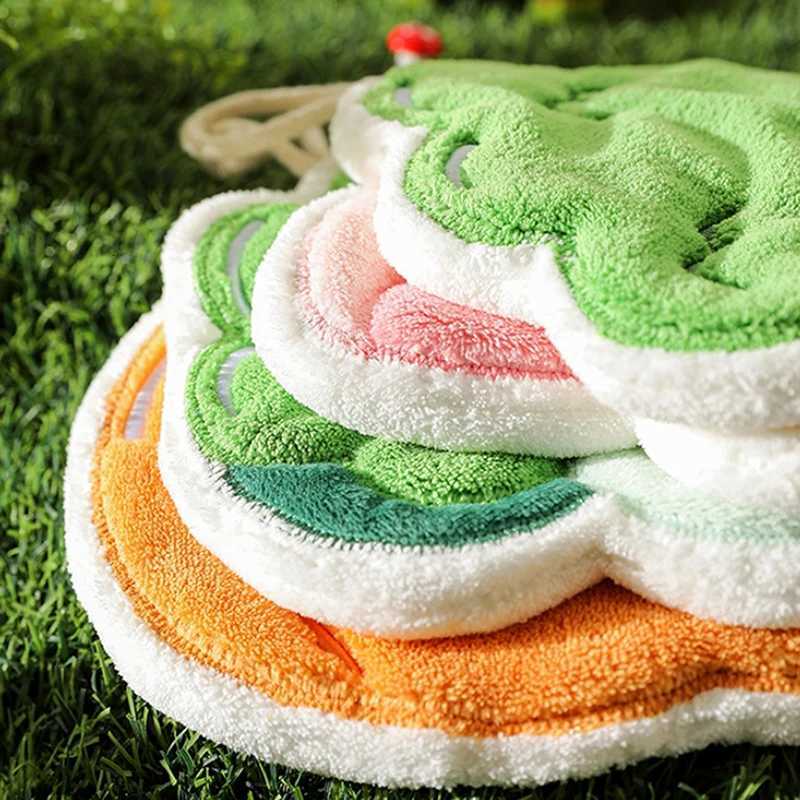 Hand Towel Cartoon Wipe Handkerchief Rag Vegetable Shape Towels For Wiping Hands Thickening Absorbent With Hanging Loop C251210