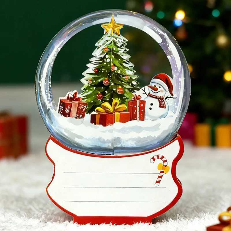 Christmas Card Santa Claus 3D -Up Stand-Up Card Christmas Gift-Giving Greeting Card H251210