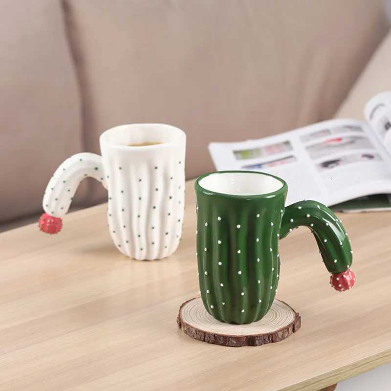 Halloween Ceramic Cups Cute Cartoon Cactus Cups Home Office Coffee Latte Milk Cups Drinks Halloween Best Friends Gift Mugs C251210