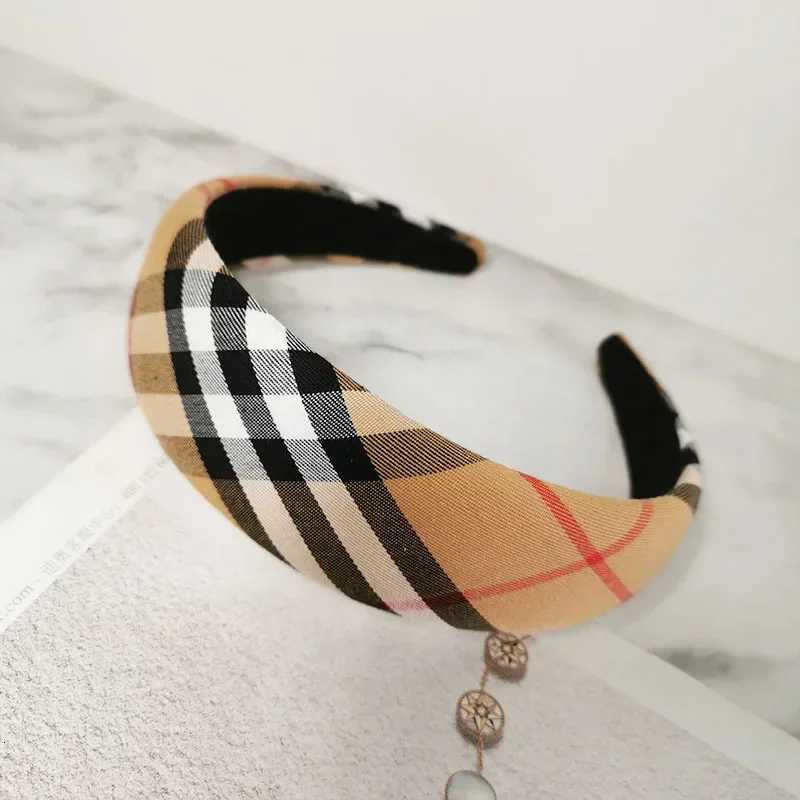 Classic Double Layer Korean Style Striped Plaid Hairband Hair Accessories For WomenT251210