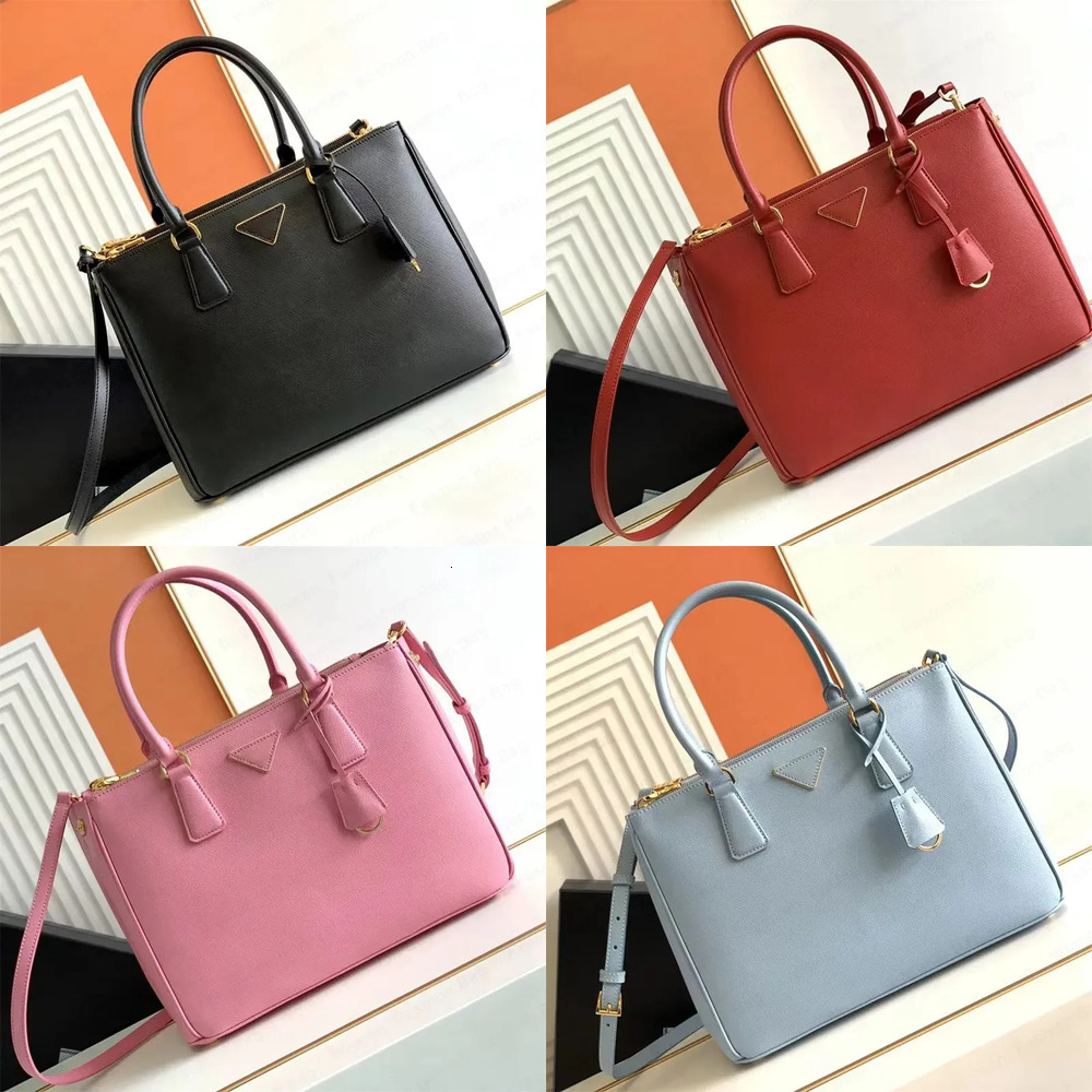 10A Mirror Quality Designer 1:1 Galleria Saffiano Tote Handbag Women Shoulder Crossbody Bag Spriano Leahter Black Bags A666