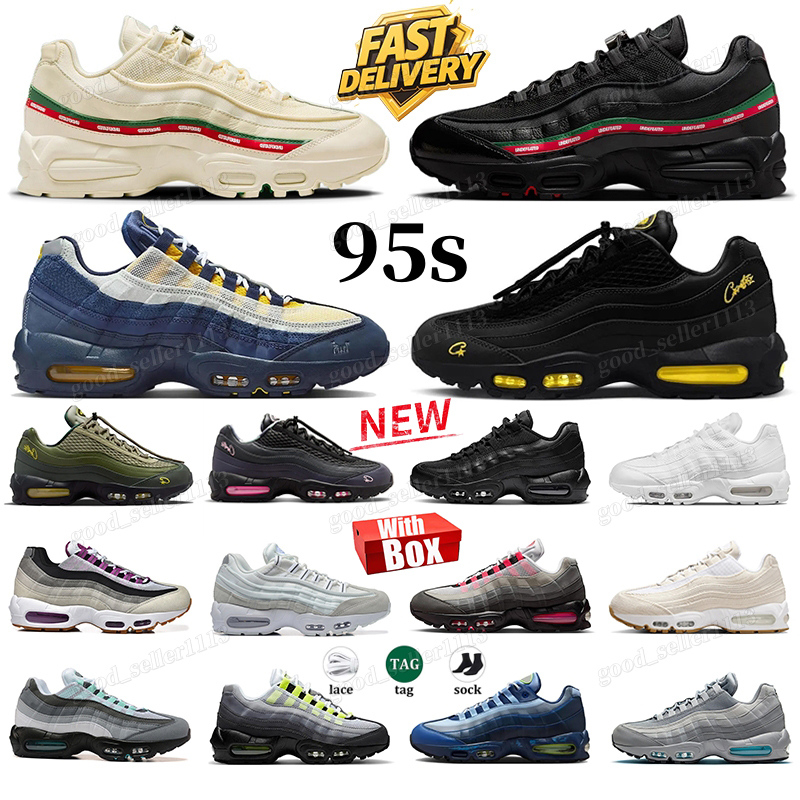 Designer shoes 95 95s with box Triple Black White Tour Yellow Aegean Storm Sequoia Pink Blue Spark Neon Outdoor men women sneakers Running Shoes trainers 36 46