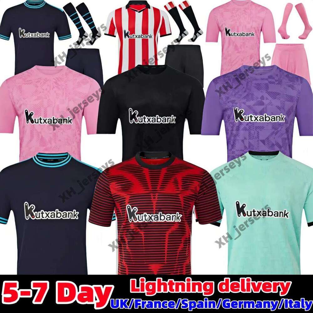 25 26 camiseta de Soccer Jerseys 2025 2026 Athletic Bilbao BERENGUER MUNIAIN WILLIAMS JR GARCIA VILLALIBRE Kids Kit Football shirt