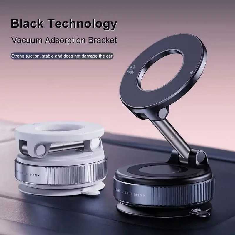 K007 Strong Magnetic Car Phone Holder Foldable Design 360 Adjustable Vacuum Mount for Car/Desk/Bathro/Universal Use C251210