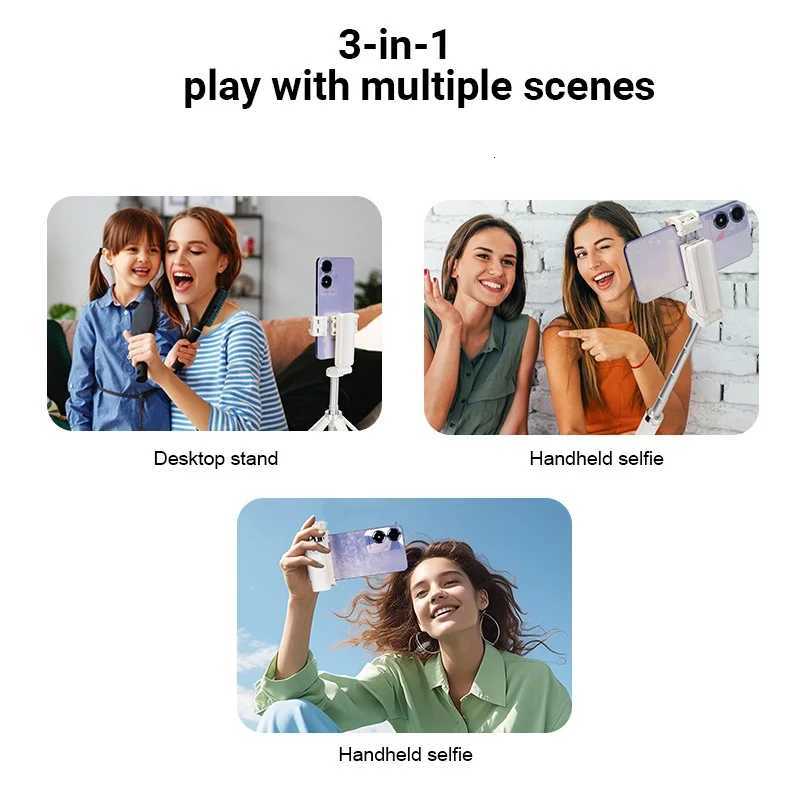 Portable Mini Phone Holder Handle Tripod Selfie Stick Remote Control for Phone Vlog Livestreaming Photography Holder C251210