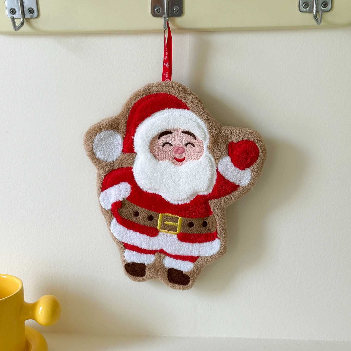 2025 New Cartoon Christmas Hand Towels - Cute Holiday Decorative Absorbent Towels for Kitchen Bathroom-5 Pieces C251210