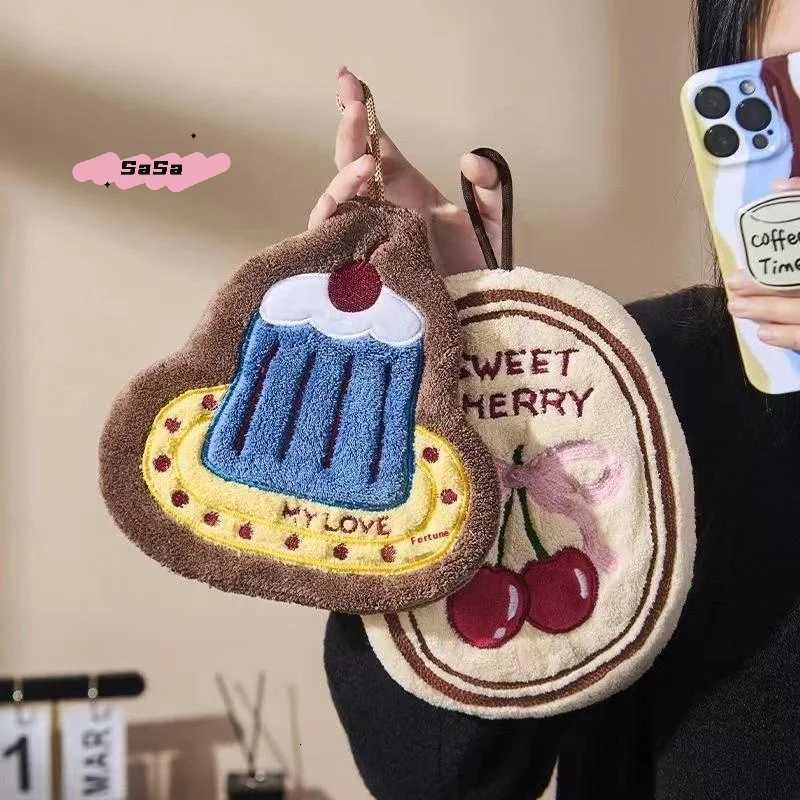 Absorbent Kitchen Hand Towel Thickened Wall Hanging Bathroom Hand Towel Multi-Purpose Cleaning Cloth for Kitchen C251210