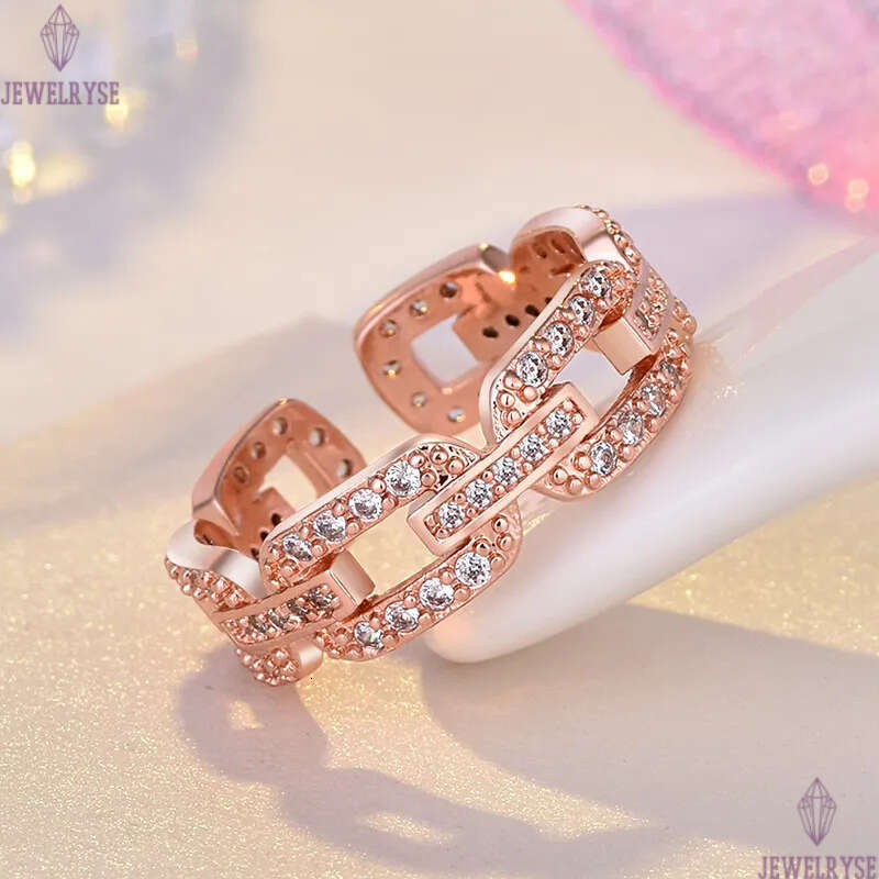 retro vintage simple designer band rings jewelry for women hollow geometry korean fashion elegant diamond love ring rose gold silver with crystal