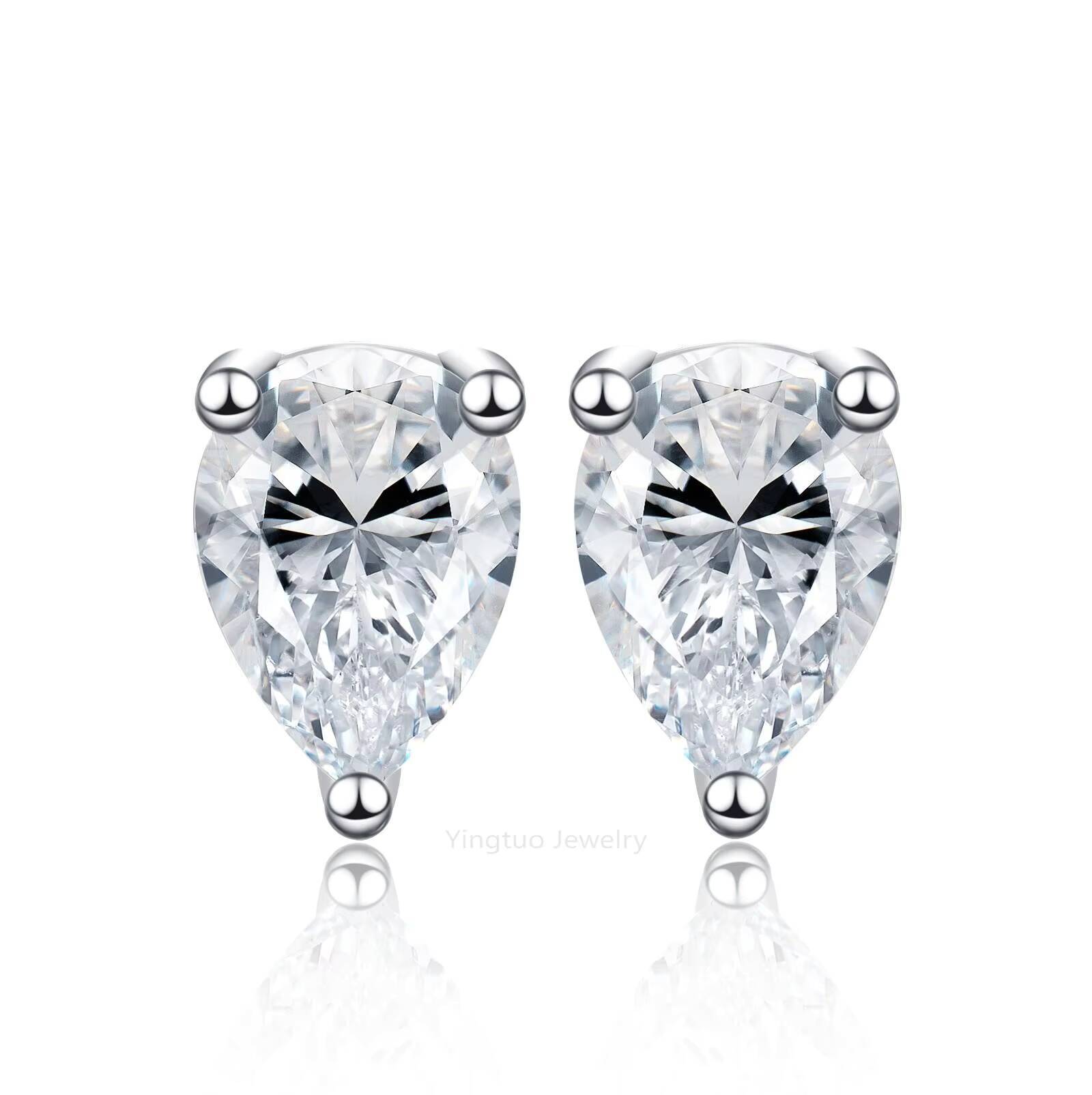 Hip-hop 5mm/65mm/8mm Moissanite Diamond Earings Jewelry Women 925 Silver Moissanite Stud Earrings