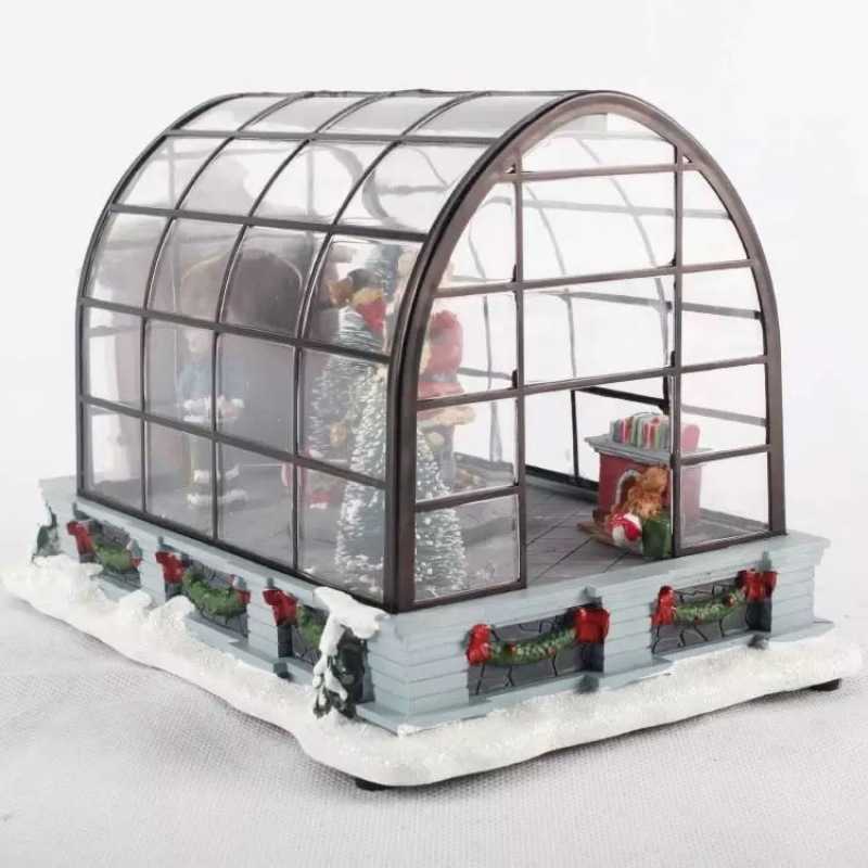 Interior decoration Christmas Santa Claus acrylic Christmas house box gift glass home accessory G251119