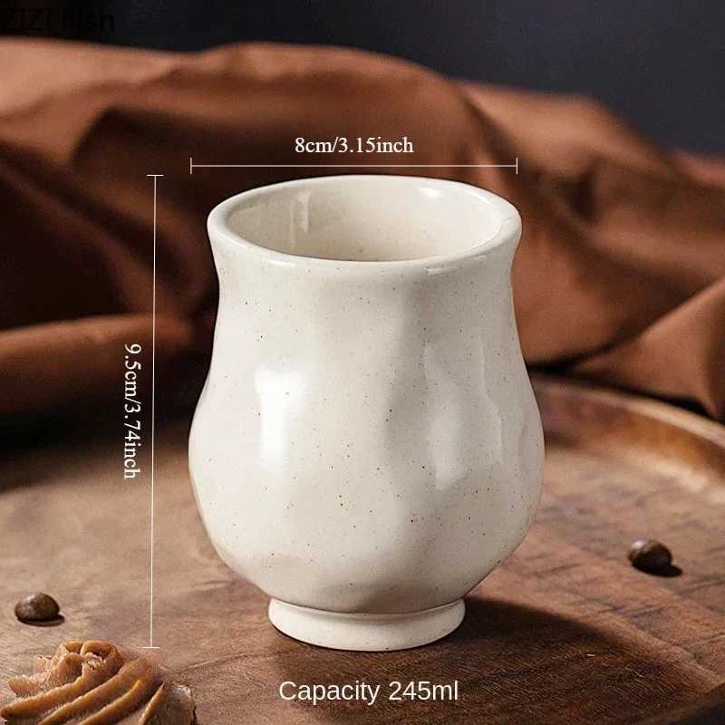 Minimst Ceramic Mug Office Water Cup Breakfast Milk Cup Japanese Afternoon Tea Lovers Coffee Cup Household Drinking Set C251210