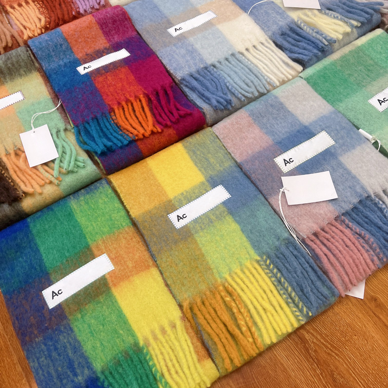 Designer AC scarf Top quality cashmere scarf women and men Scarf shawl fashion casual fashion classic printed Big Shawls Nordic Style Simple Tassel Colorblocking