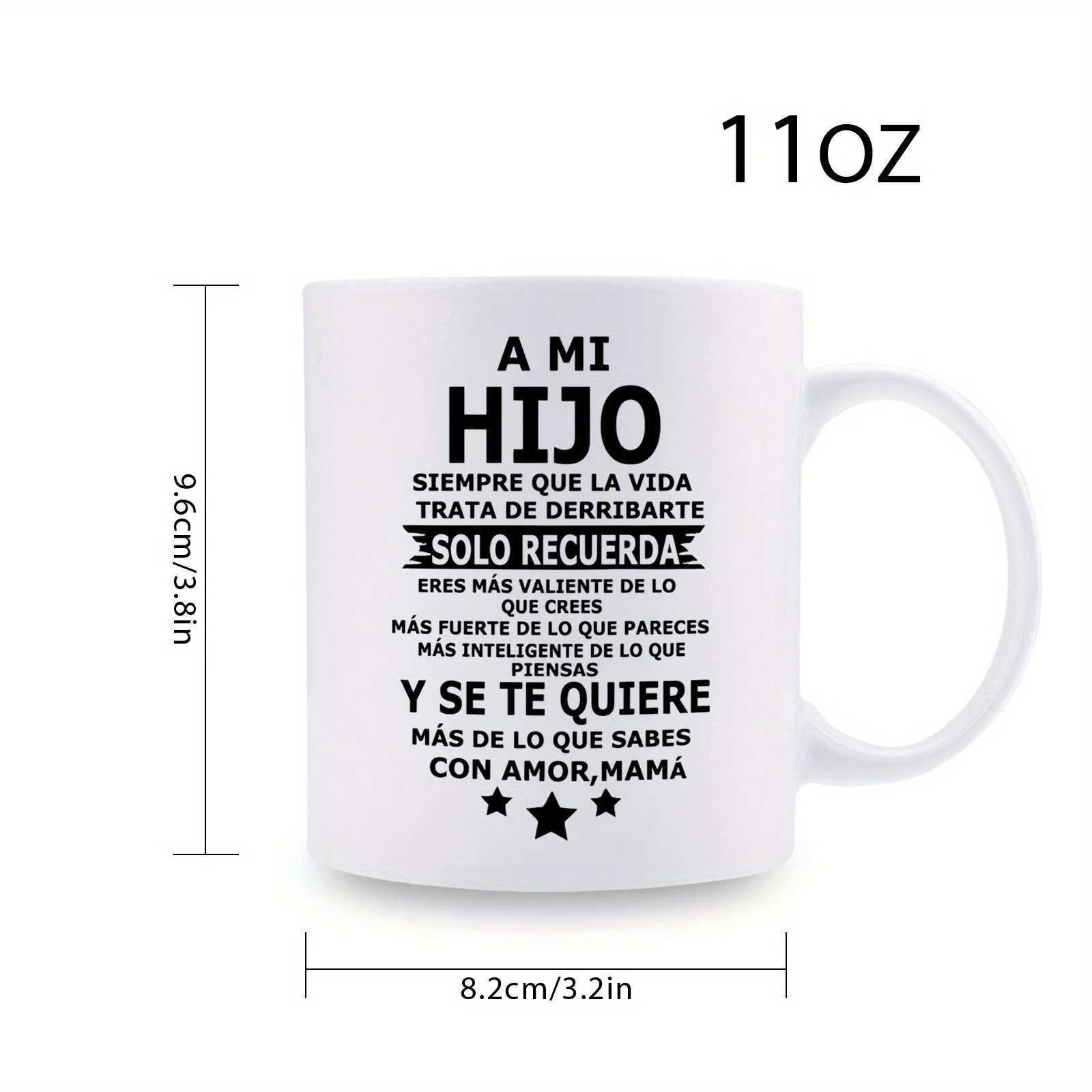 Inspirational Ceramic Keychain Gift 1pc Inspirational Hijo Hija Ceramic Keychain and 11oz Reusable Coffee Mug Set - Durabl C251210