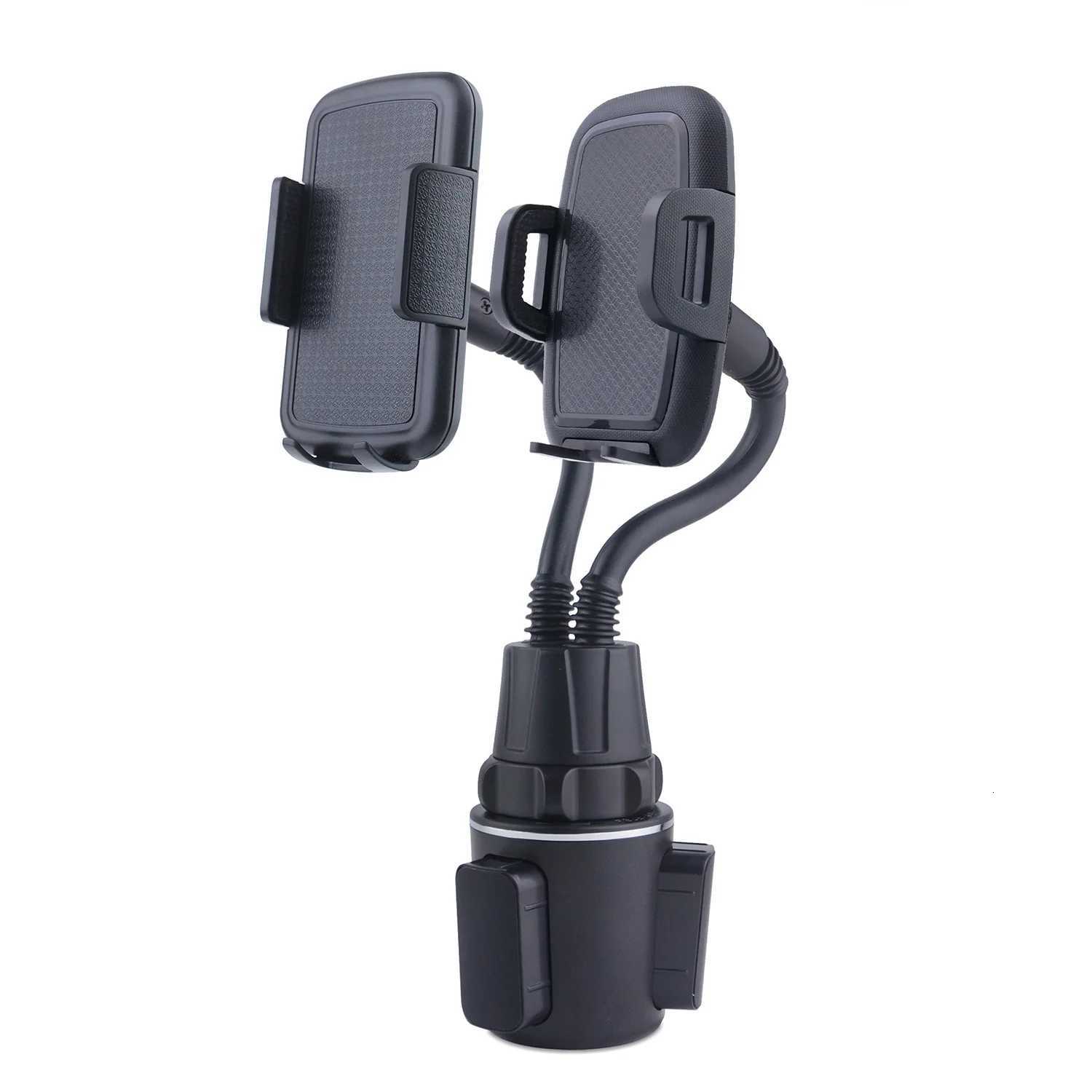 New 360 Degree Car Cup Holder Mobile Phone Mount Adjustable Angle Height Stand for Smart phone 35-67 Cellphone C251210