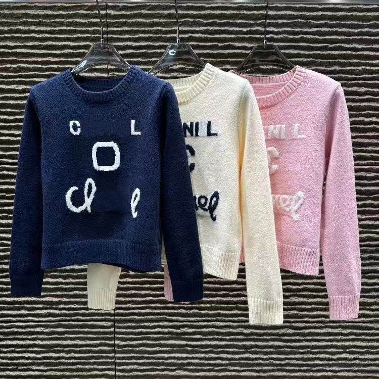 Women's Long Sleeve Knit Sweater - Loose Fit Autumn/Winter Pullover with Geometric Jacquard Pattern S--3XL