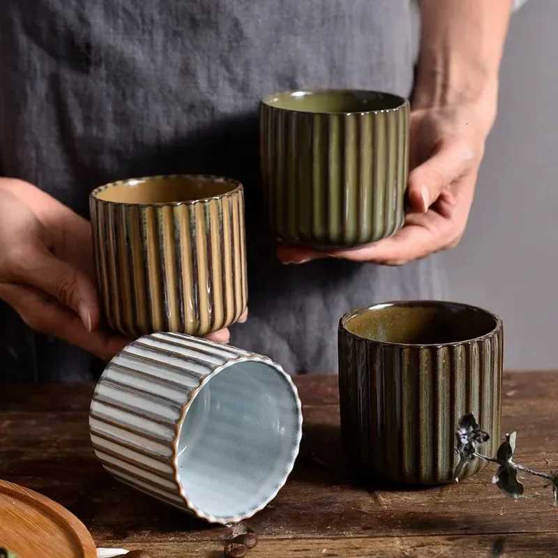 1PC Japanese Style Retro Ceramic Tea Cup Porcelain Teacups Sake Cups Coffee Mug Wine Mug Water Mug Household Afternoon Teacup C251210