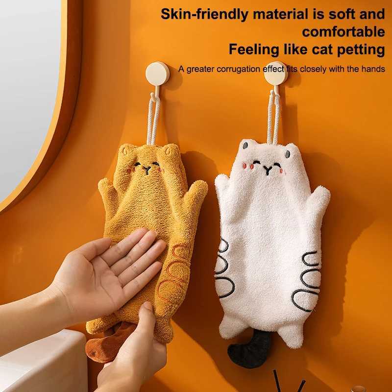1Pcs Cartoon Cat Christmas Tree Snowman Cake Pattern Hand Towel Quick Drying Hand Towel For Kitchen Bathroom C251210