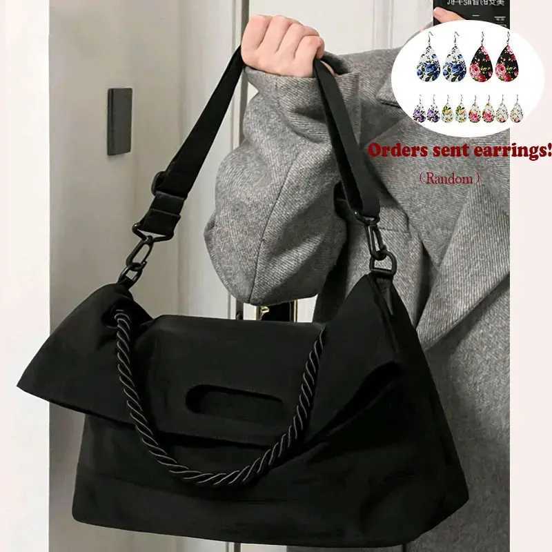 Wens Bag 2023 Shoder Handbags Fi Luxury Designer Nyl Tote Bag Wen Large Capacity SimpleTravel Black Messenger Bags Y251209