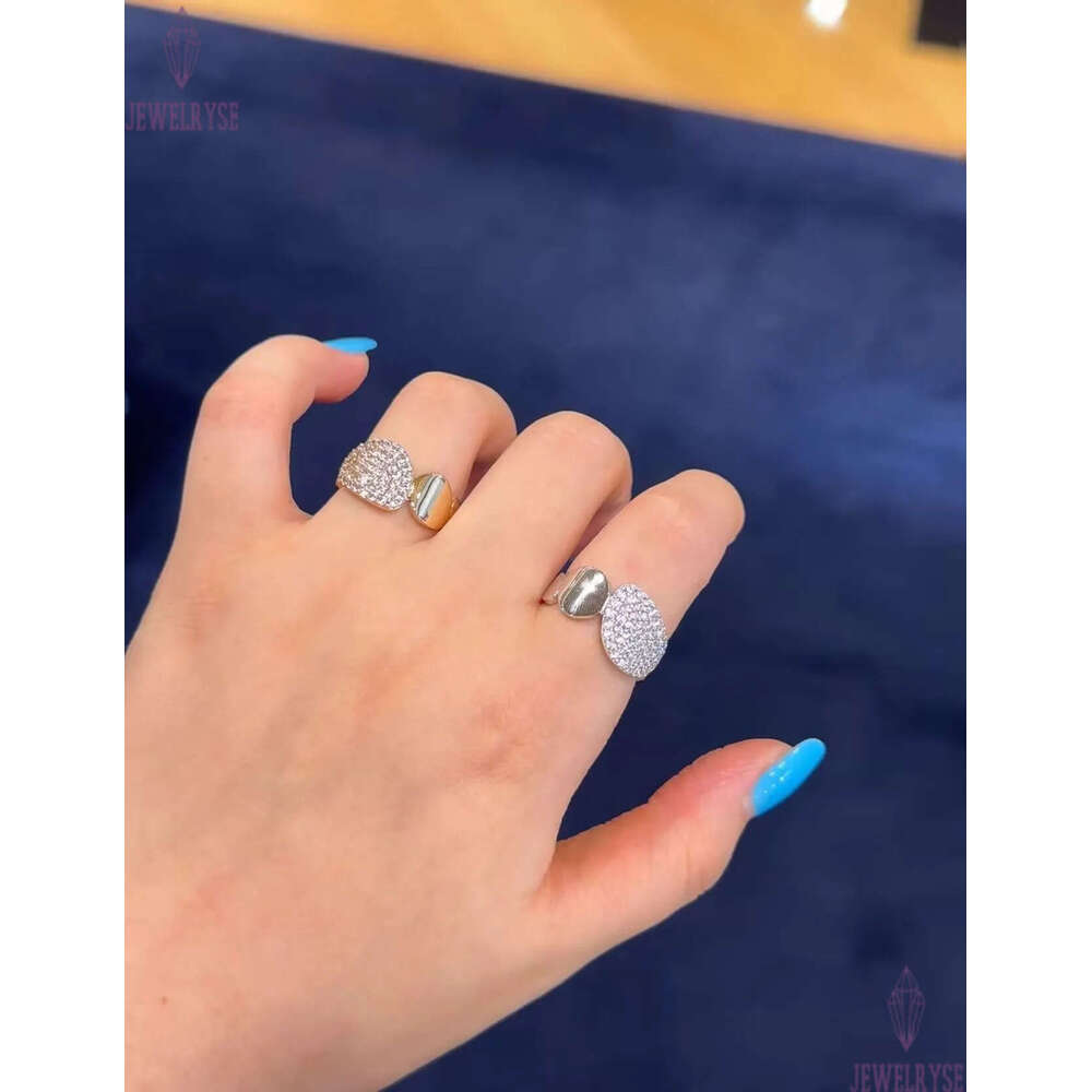 luxury 18k gold silver bling diamond for women men couple rings love drop waterdrop charm geometry round nail lovers ring jewelry