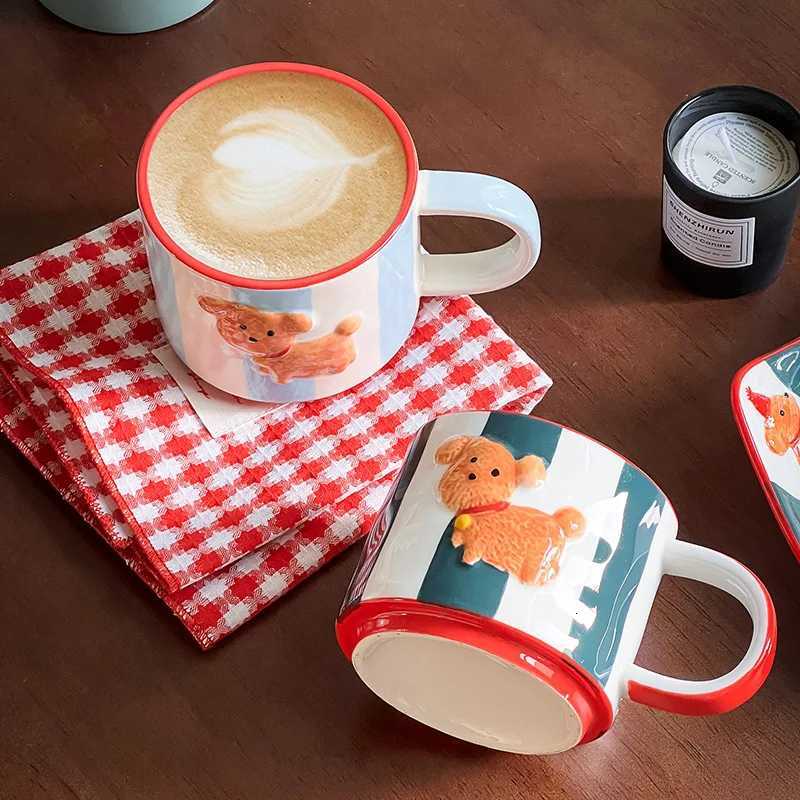 Cartoon Dog Coffee Cup Gentle Milk Coffee Breakfast Milk Mug Ceramic Cup Couple Cup Gift Juice Cold Drinkware Microwave Safe C251210