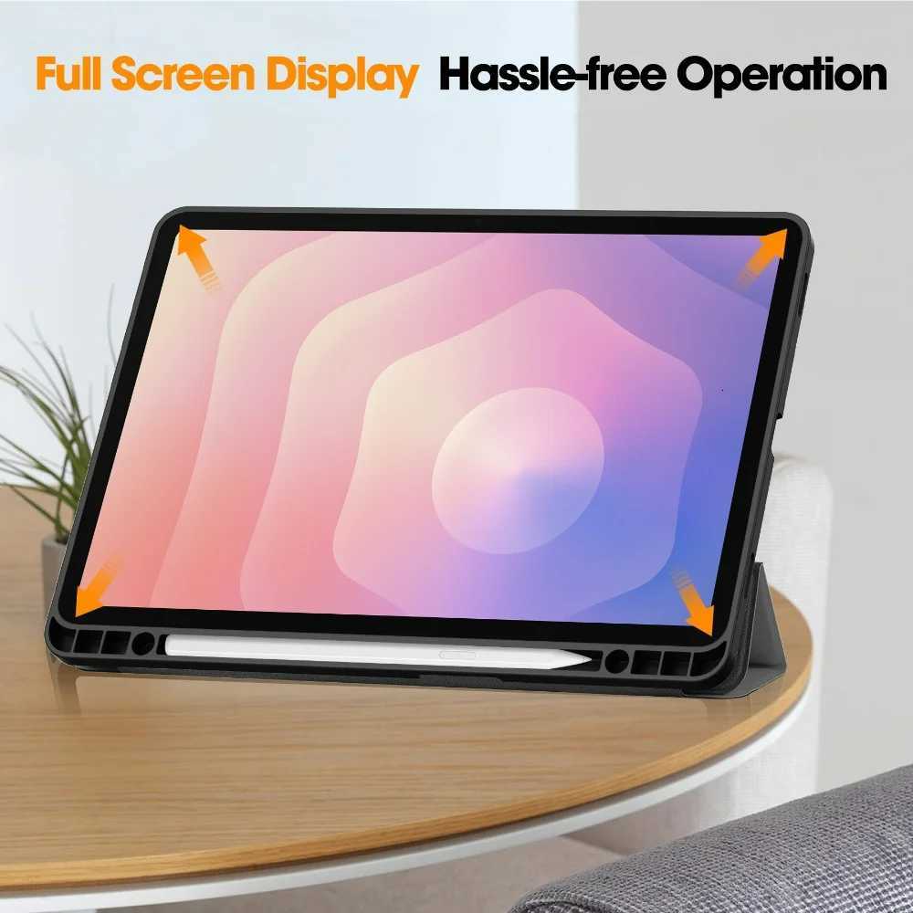 For Galaxy Tab S11 11 inch 2025 with Pencil Holder Cover Funda 5G SM-X730/SM-X736 11 Tri-Folding Flip Stand Case H251210