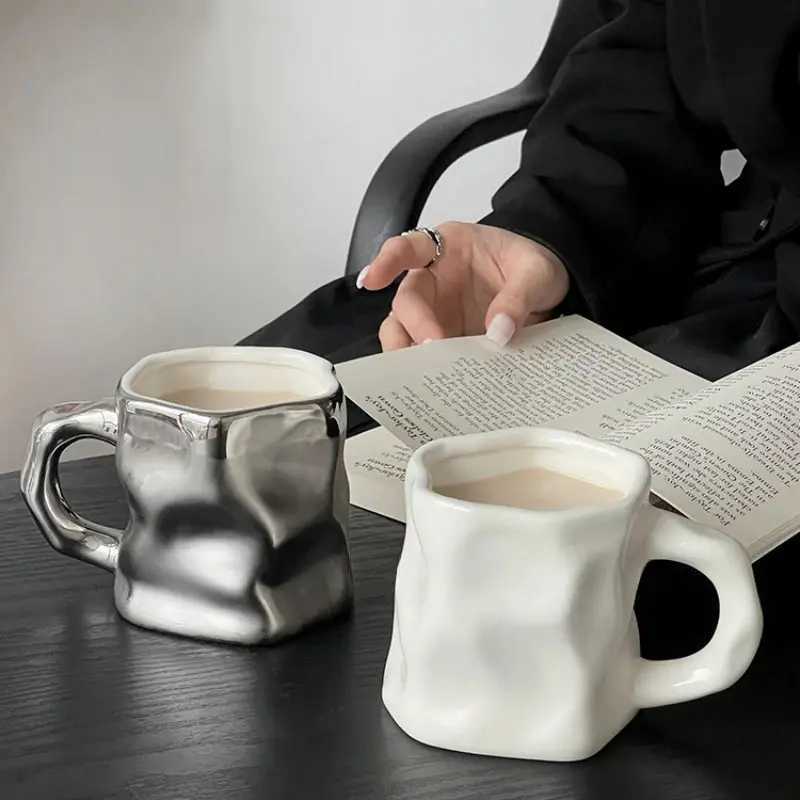 breakfast cup Simple personty ceramic drinking cup Office afternoon tea high-value milk coffee cup home decoration supplies C251210