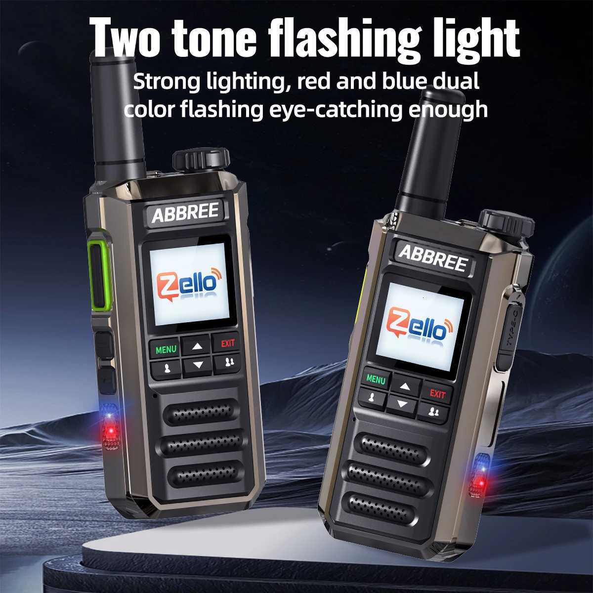 ABBREE GP-18 Zello PoC Radio Global Unlimited Distance Dual SIM Card Slots Android Flashlight WIFI 3G/4G Network Radio M251210