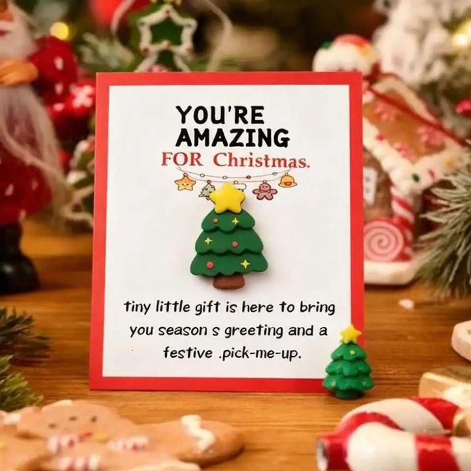 10pcs Able Resin Holiday Presents Trendy Mini Xmas Gifts Pocket Hugs for Loved Ones Christmas Festive Holiday Decor H251210