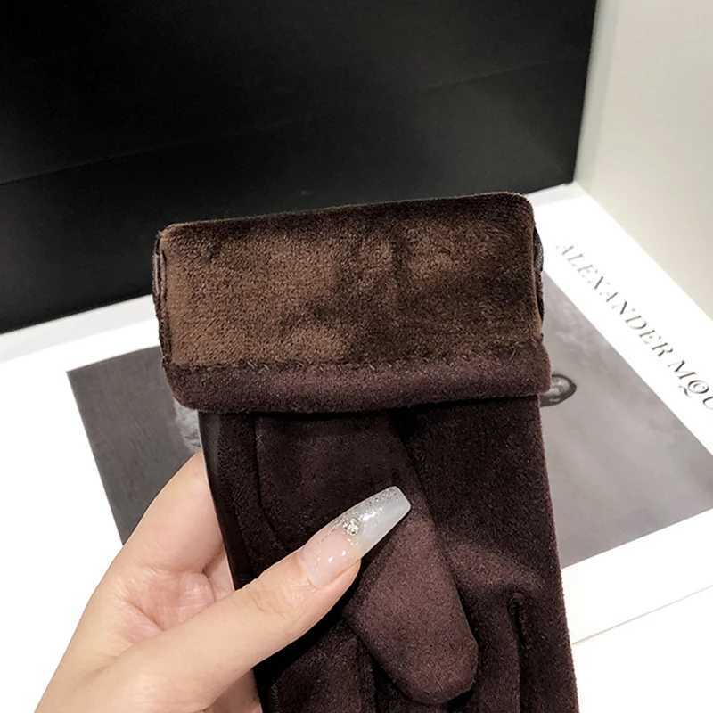 Luxurious High Quty Protein Leather Fleece Li Wens Gs Winter Cycling Windproof Keep Warm Elegant Touchscreen Gs Y251210