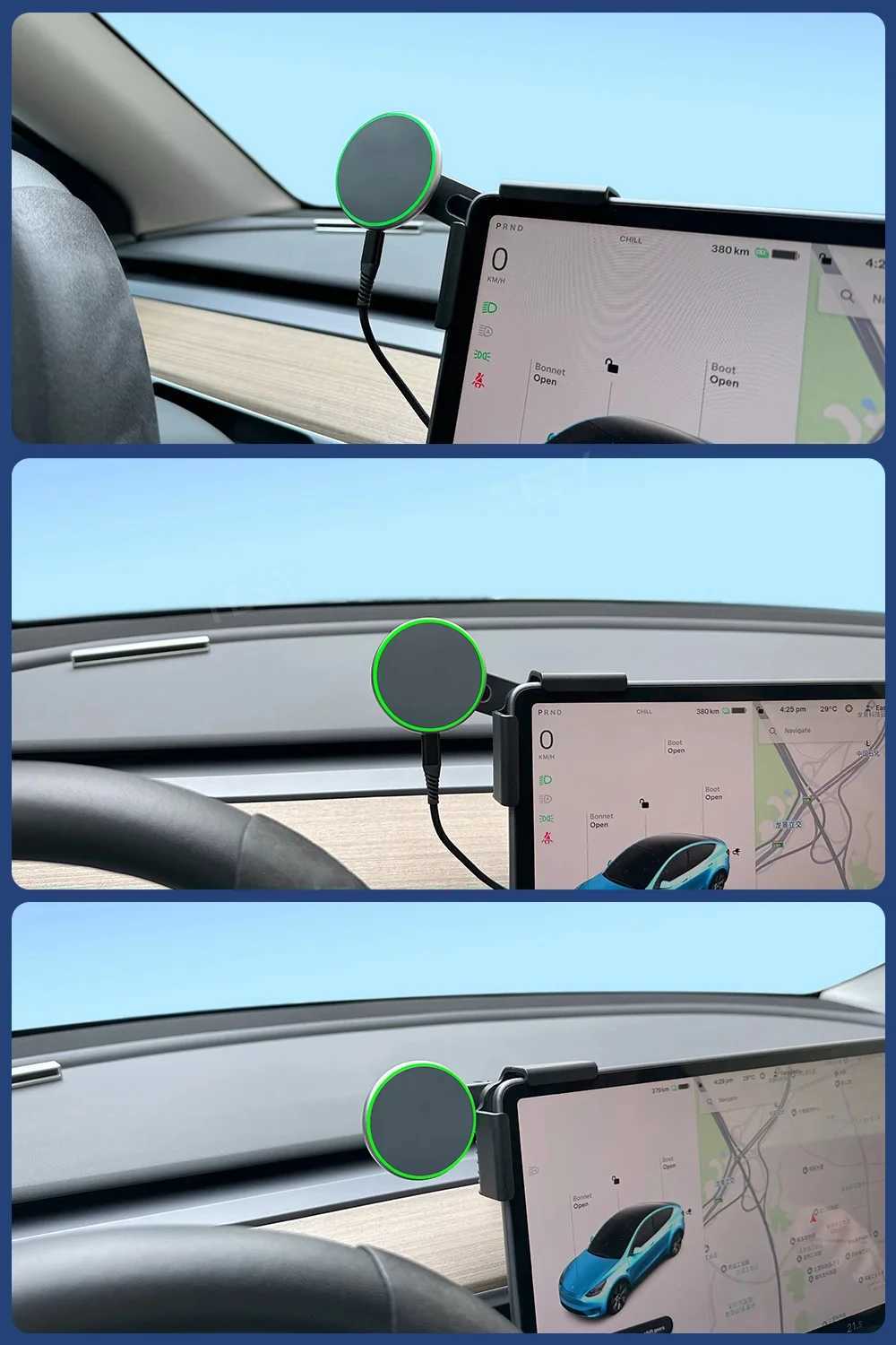 Adjustable Magnetic Car Phone Holder Mount for ZEEKR 001/007/009/X - Vehicle Phone port Frame Accessory C251210